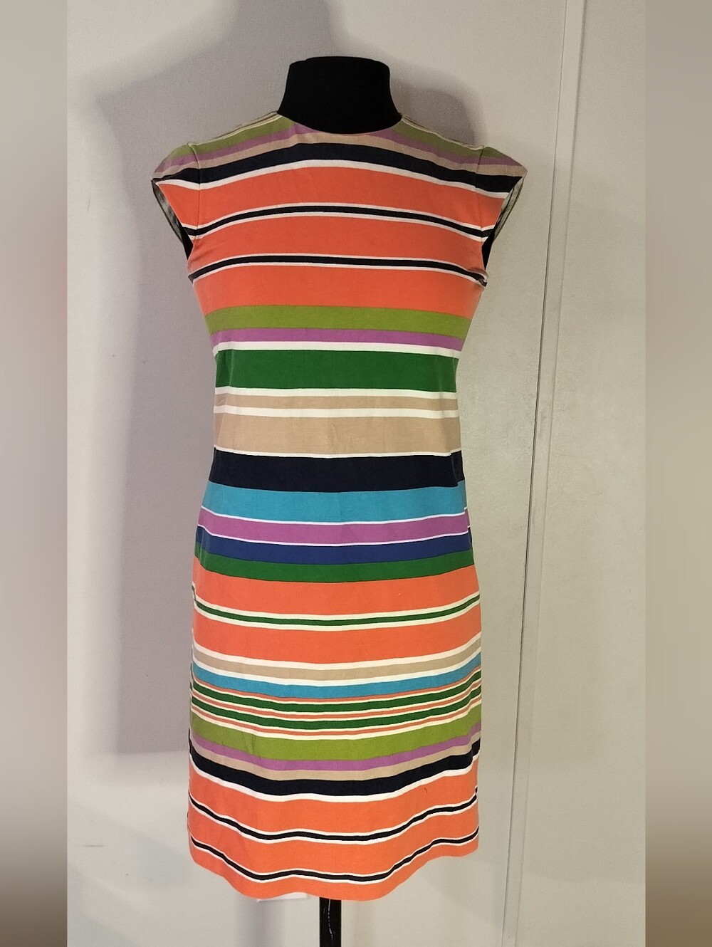 kate spade Multicolor Striped Cap-Sleeve Mini Dress